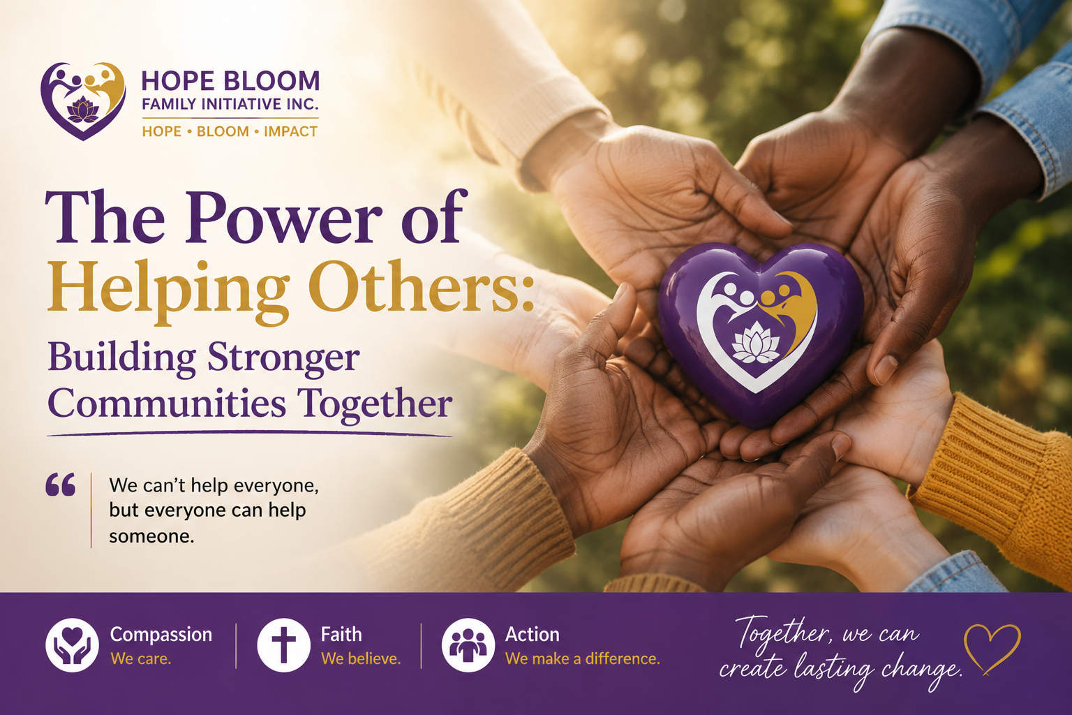 The Power of Helping Others: Building Stronger Communities Together